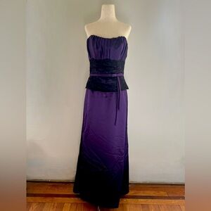 Alexia Purple and Black Lace Gown